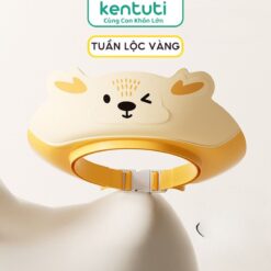 MŨ GỘI ĐẦU TUẦN LỘC VÀNG, GẤU XANH, ẾCH XANH, Mũ Gội Đầu Chắn Nước Bảo Vệ Tai Cho Bé 0 - 6 Tuổi