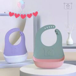 Yếm Ăn Dặm Không Bám Bẩn, Chống Thấm Nước Dễ Vệ Sinh An Toàn Cho Bé