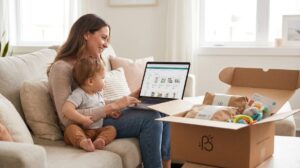 Mua sắm mẹ và bé online dễ dàng cùng Kentuti